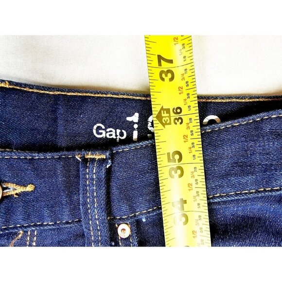 Gap 1969 28X28 Womens Real Straight Dark Wash Blue Denim 5 Pocket Jeans Size 28S - Picture 11 of 12